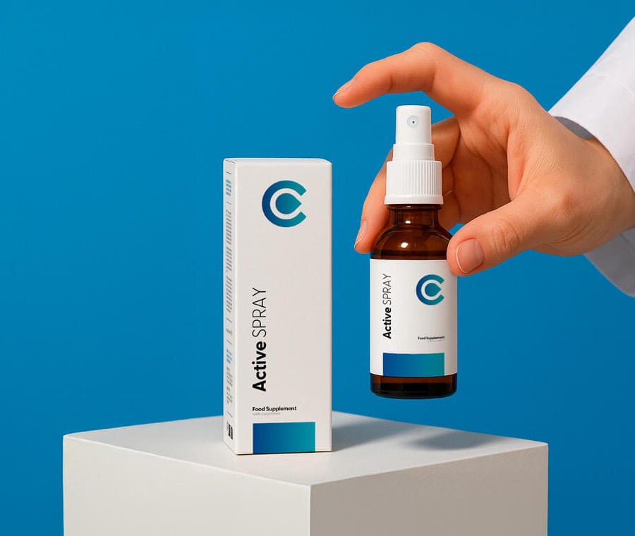 C Spray Flasche und Verpackung